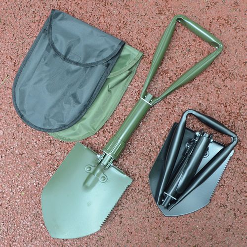 戶外野營(yíng)用具大號(hào)工兵鏟多功能工兵鏟子三折疊工兵鏟鐵鏟